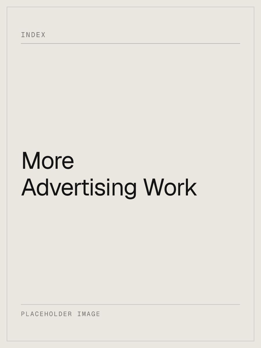 Placeholder art for the “More Advertising Work” card.