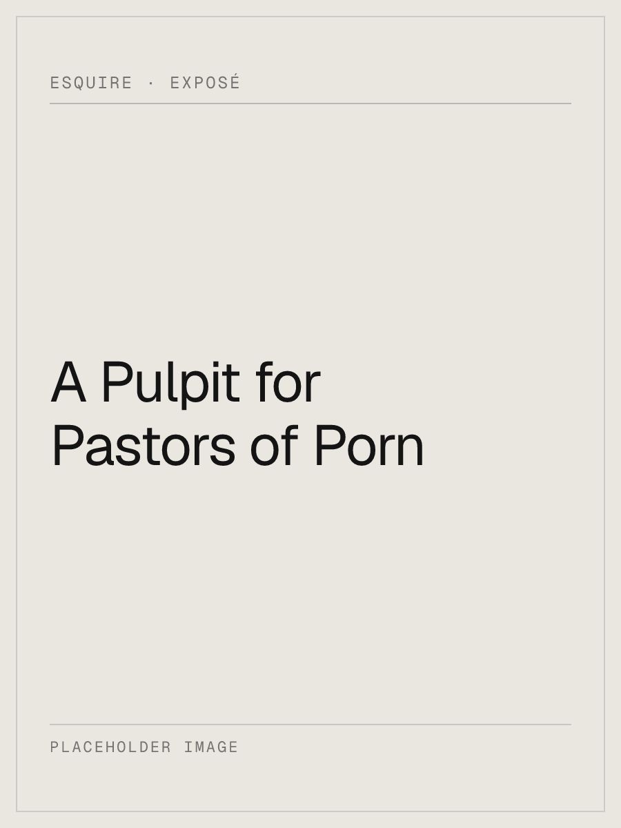 Placeholder art for the exposé “A Pulpit for Pastors of Porn.”